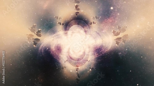 Planetary fractal. Animated video