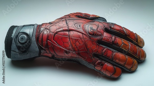 Red and Black Motorcycle Gloves photo