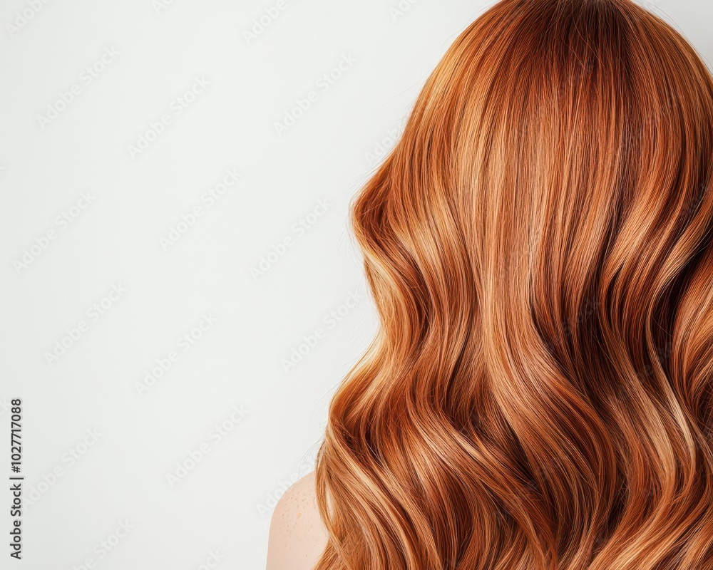 Fototapeta premium Shiny straight hair with soft layers, haircare inspiration, smooth and polished look