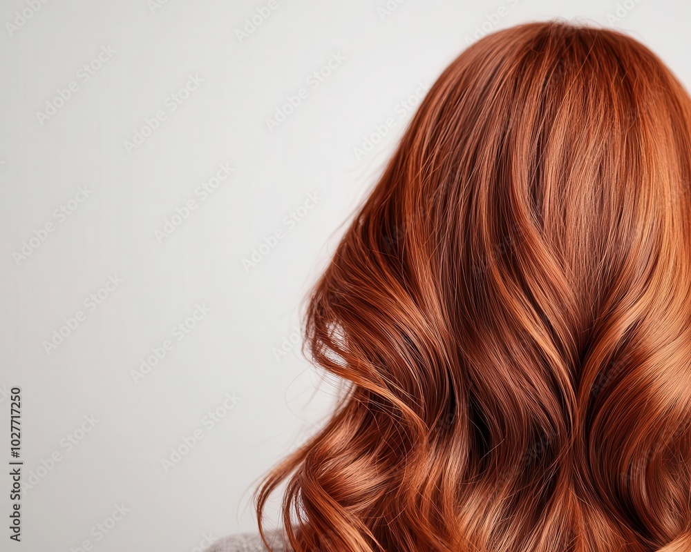 Fototapeta premium Shiny straight hair with soft layers, haircare inspiration, smooth and polished look