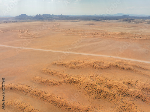 Desert landscape from the C14 Road to Walvis Bay, Namibia photo