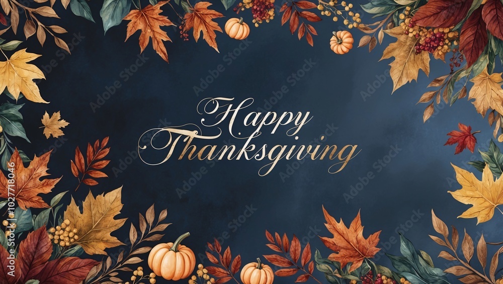 Fototapeta premium thanksgiving card background with pumpkins