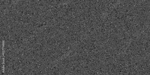 Abstract design with black paper background and terrazzo flooring texture. Terrazzo design with white polished sandstone wall texture. this design are uses for Quartz surface white.	