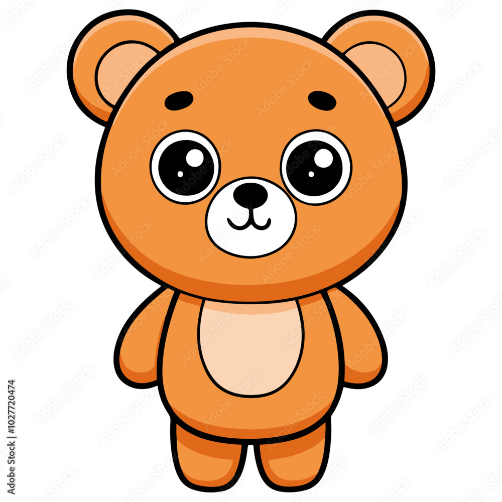 Adorable Chibi Bear with Smile Adorable Chibi Bear with Smile