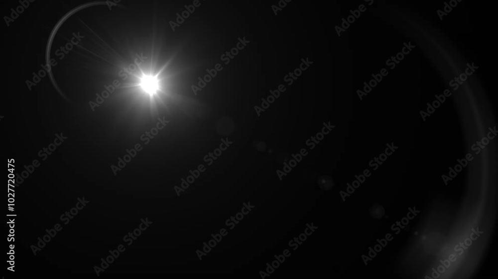 Optical light lens flares flickering burst animation Optical light lens flares flickering burst animation