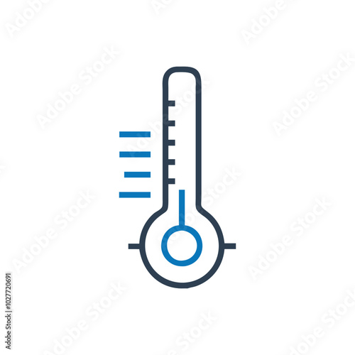 Thermometer icon on white background