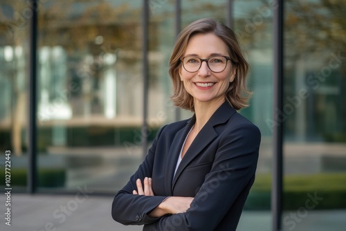Portrait of a smiling business woman standing
