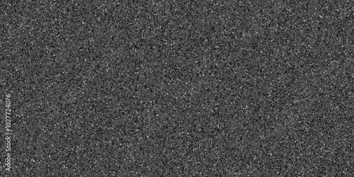 Abstract design with black paper background and terrazzo flooring texture. Terrazzo design with white polished sandstone wall texture. this design are uses for Quartz surface white.	