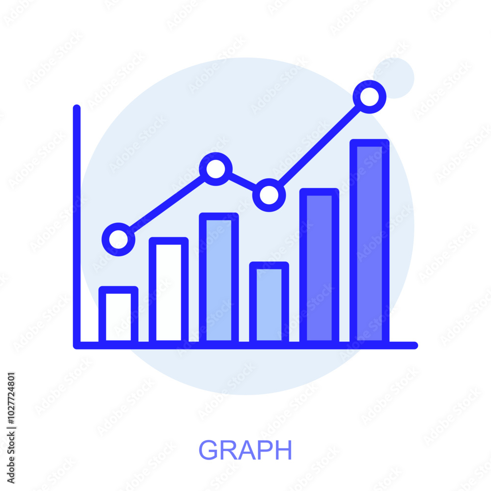 Education web icon in line style for web and mobile app. Symbol of a Graph. Vector illustration Education web icon in line style for web and mobile app. Symbol of a Graph. Vector illustration