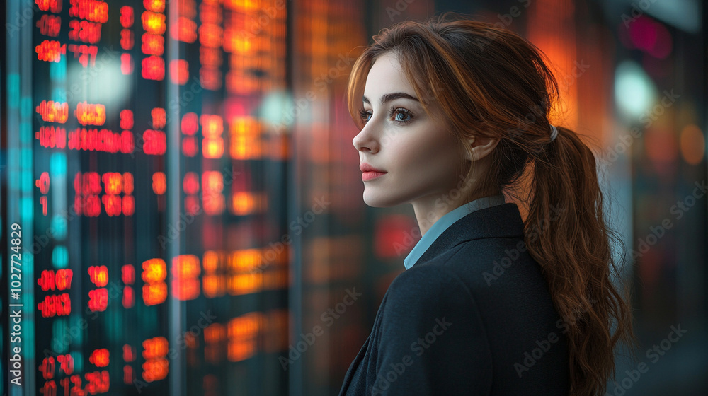 businesswoman in a suit stands with her back to the viewer, symbolizing ambition, professionalism, and leadership. Her confident stance conveys focus, determination, and the pursuit of success businesswoman in a suit stands with her back to the viewer, symbolizing ambition, professionalism, and leadership. Her confident stance conveys focus, determination, and the pursuit of success