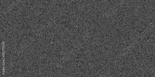 Abstract design with black paper background and terrazzo flooring texture. Terrazzo design with white polished sandstone wall texture. this design are uses for Quartz surface white.	