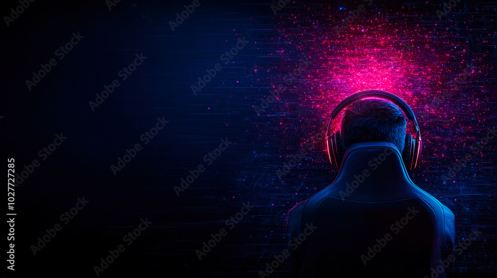 Fototapeta premium Background for online gaming streaming 