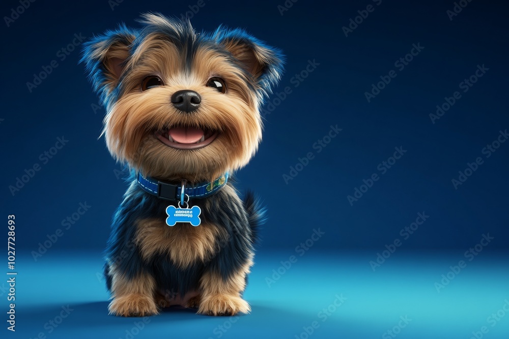 Yorkie Animation 3D animation of a Yorkshire Terrier wagging its tail, with its ...