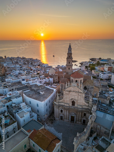 Fotografie Aerial view of Monopoli town in Puglia region, Italy.