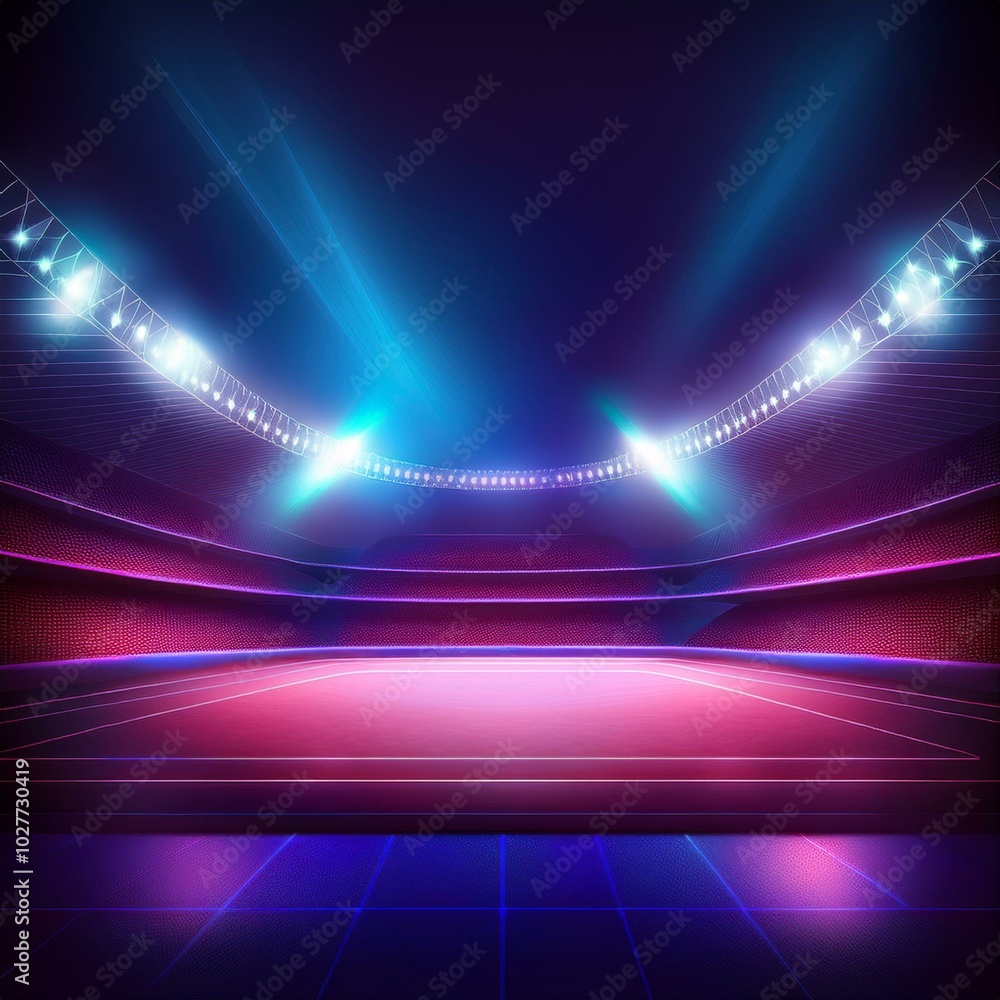 Naklejka premium Beautiful Stadium Background 4K Image