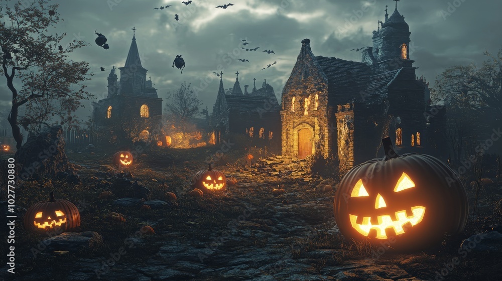 This is an holloween 3D illustration mostly suitable as wallpaper for your desktop and for your home. This is an holloween 3D illustration mostly suitable as wallpaper for your desktop and for your home.
