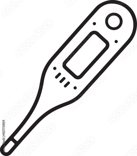 Thermometer Vector Icon.