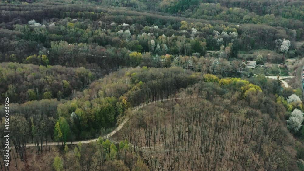 beautiful landscapes from a bird's eye view, a view of residential buildings on the outskirts of Lviv, Ukraine. Real estate, drone photography beautiful landscapes from a bird's eye view, a view of residential buildings on the outskirts of Lviv, Ukraine. Real estate, drone photography