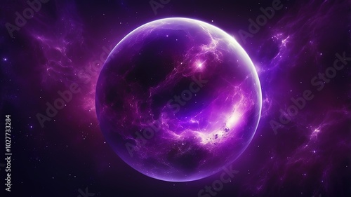 Fototapeta Naklejka Na Ścianę i Meble -  Purple background with nebula space and star 
