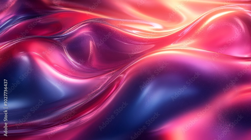 Fototapeta premium Abstract Swirling Liquid Surface in Vivid Colors