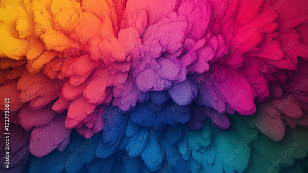 Obraz premium Vibrant, swirling colors blend harmoniously, creating a mesmerizing abstract pattern. Ideal for backgrounds and artistic projects with a playful touch.