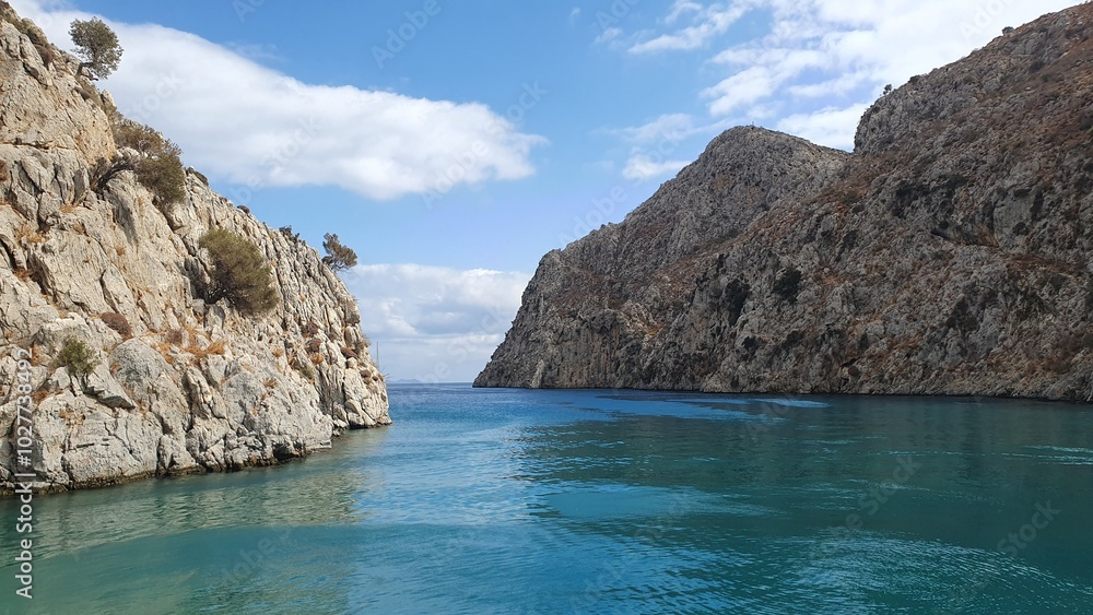 Cliffs hills trees bushes clouds water sea boat clear blue water waves Cliffs hills trees bushes clouds, sea, beach, coast, ocean, water, landscape, rock, cliff, sky, nature, summer, island, spain, tr Cliffs hills trees bushes clouds water sea boat clear blue water waves Cliffs hills trees bushes clouds, sea, beach, coast, ocean, water, landscape, rock, cliff, sky, nature, summer, island, spain, tr
