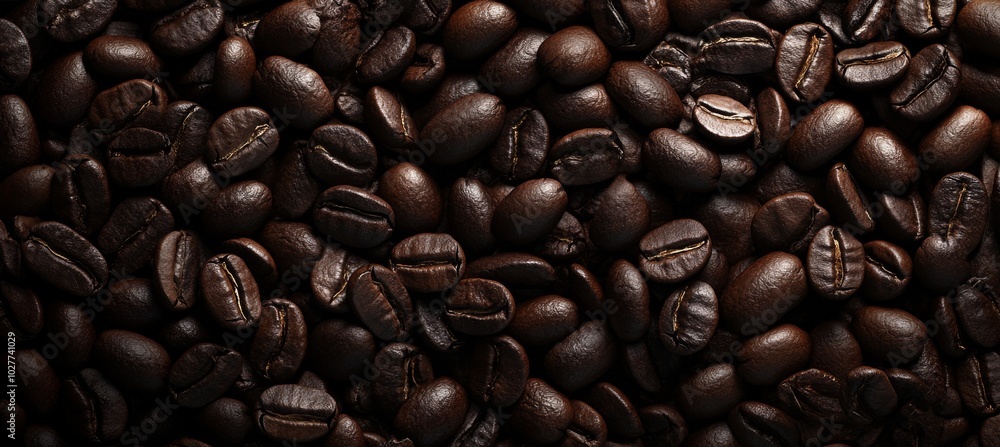 Naklejka premium Close up of coffee beans.