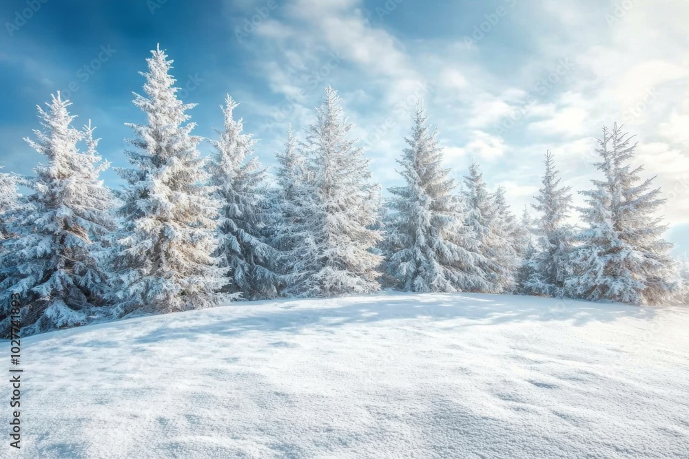 Snowy winter season background Snowy winter season background