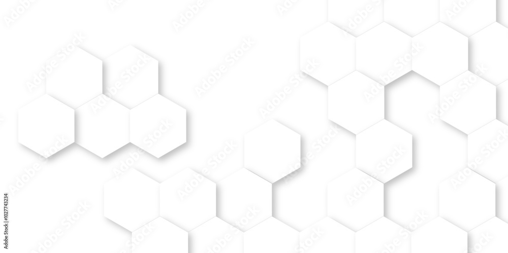 Abstract white background with hexagon and hexagonal background. Luxury white pattern with hexagons. abstract 3d hexagonal background with shadow. 3D futuristic abstract honeycomb mosaic background. Abstract white background with hexagon and hexagonal background. Luxury white pattern with hexagons. abstract 3d hexagonal background with shadow. 3D futuristic abstract honeycomb mosaic background.