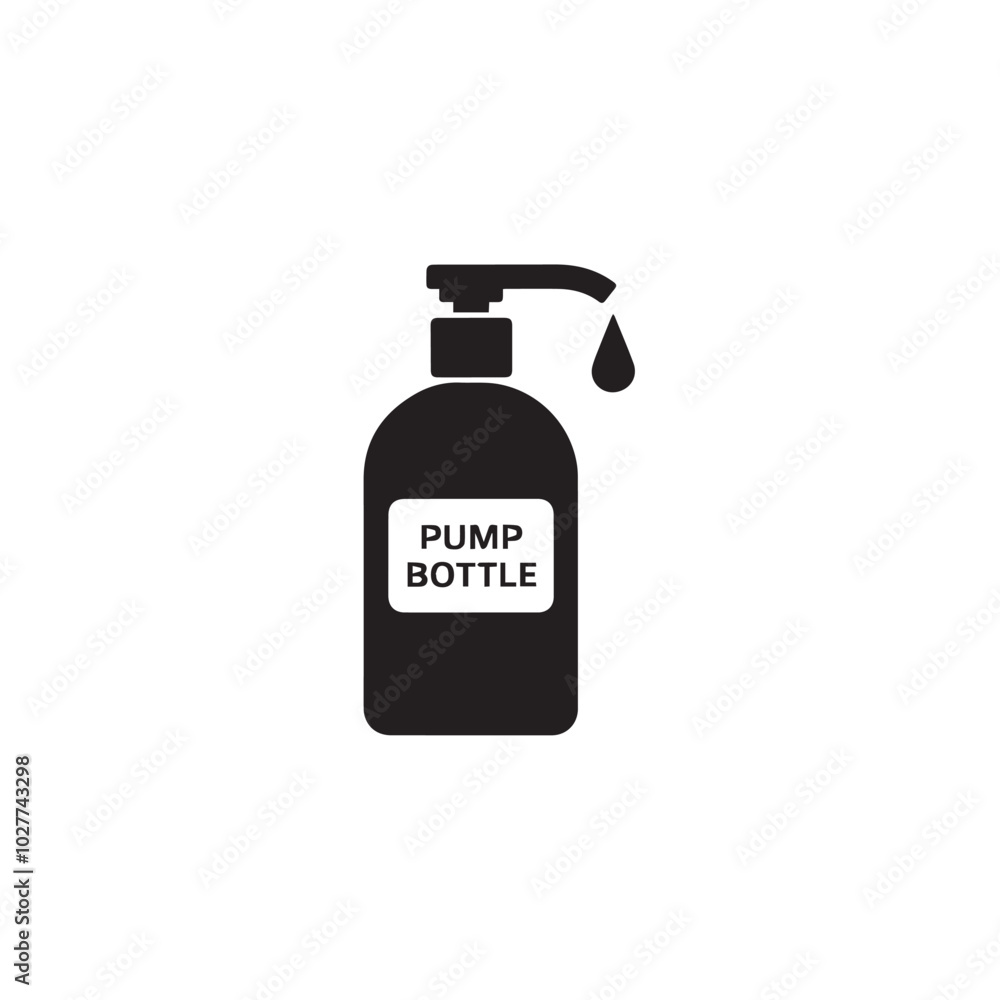 Pump Bottle Silhouette color icon Pump Bottle Silhouette color icon