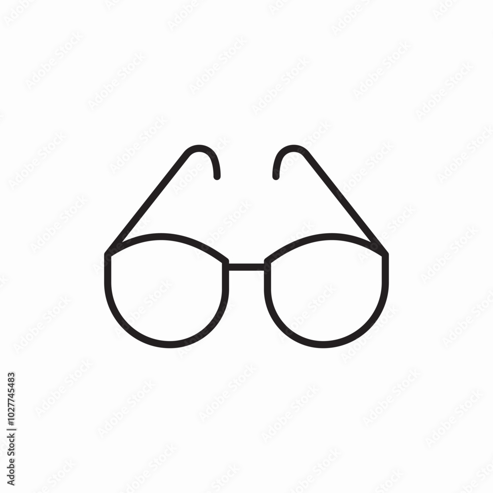 plastic eyeglasses icon sign vector plastic eyeglasses icon sign vector