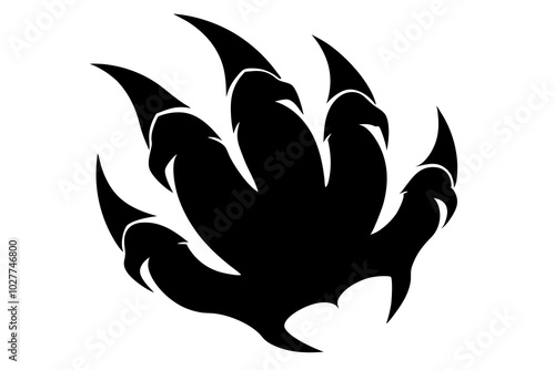 Claw Silhouette | vector silhouette illustration on white background