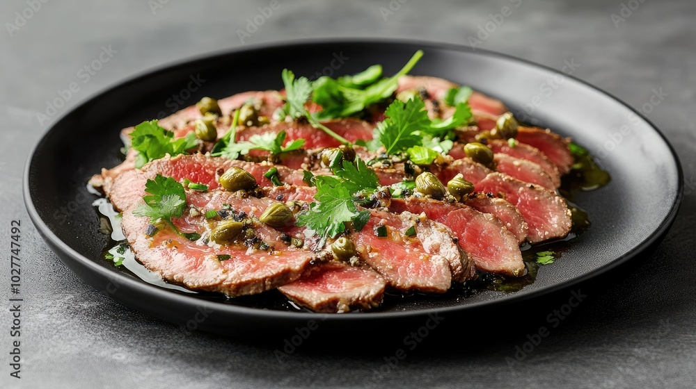 Fresh Beef Carpaccio with Herbs and Capers Fresh Beef Carpaccio with Herbs and Capers