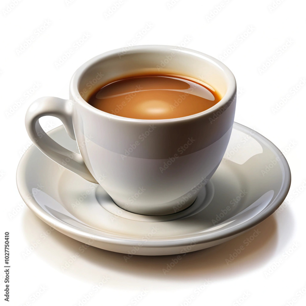 A steaming cup of coffee awaits. A steaming cup of coffee awaits.