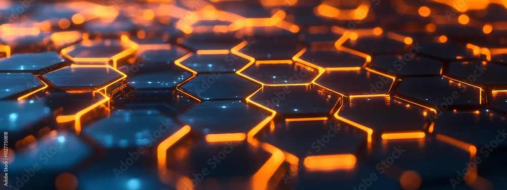 Fototapeta premium Hexagonal Digital Power Grid