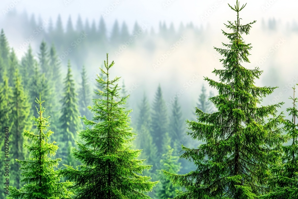 Snow-covered spruce trees in cold winter. Beautiful nature in cold seasons. Dramatic weather in the colder seasons. Snow-covered spruce trees in cold winter. Beautiful nature in cold seasons. Dramatic weather in the colder seasons.