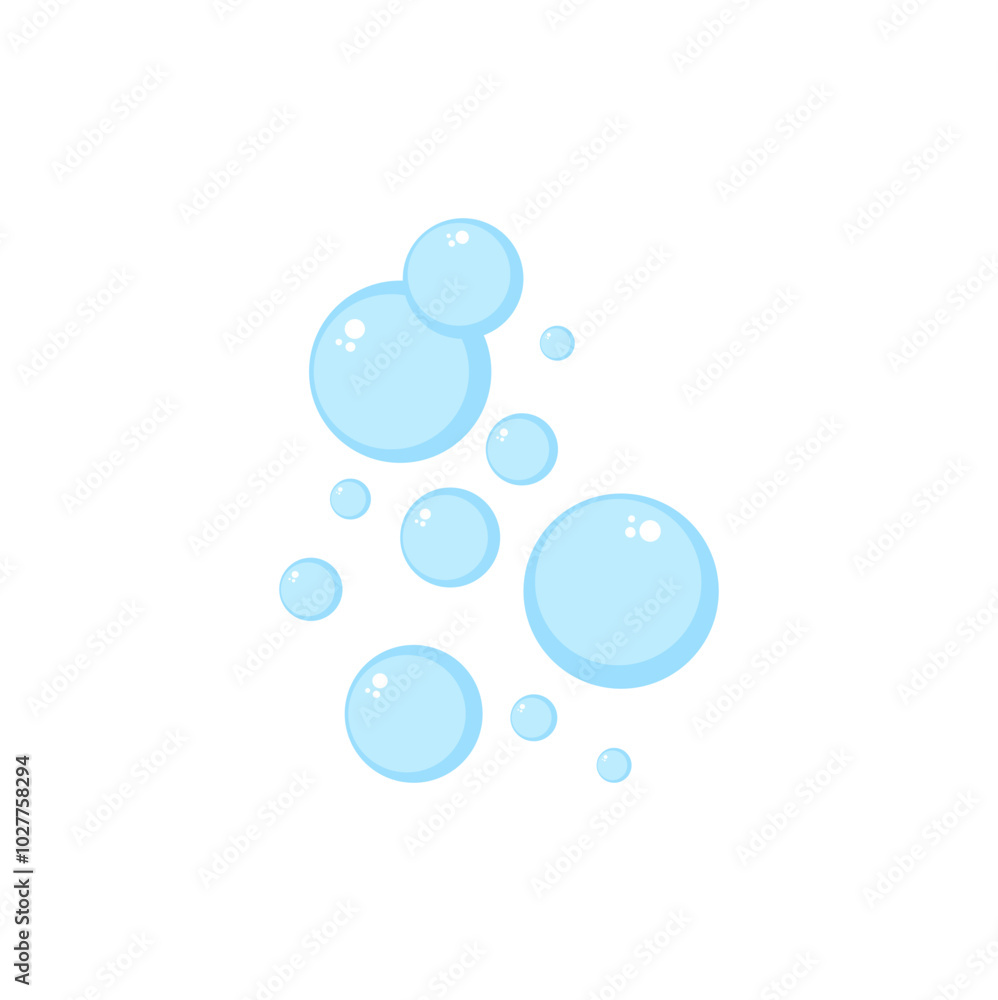 Bubbles cartoon illustration isolated on white background. Bubbles cartoon illustration isolated on white background.