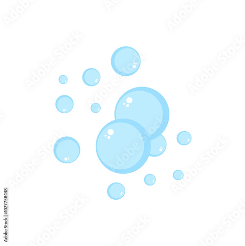Bubbles cartoon illustration isolated on white background.