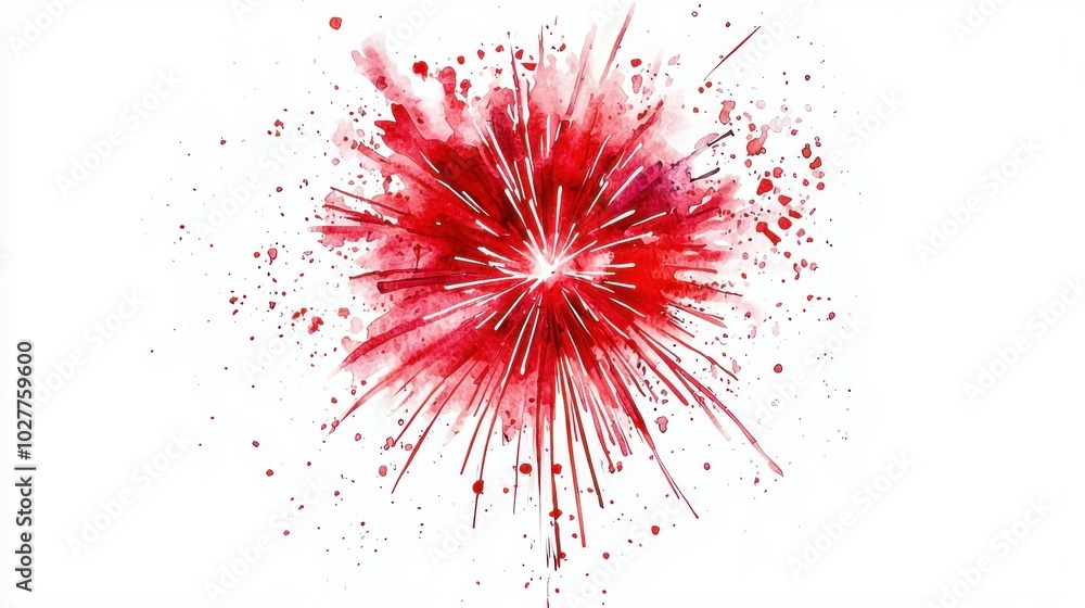 A vibrant red explosion, illustrating creativity and energy with dynamic splashes and artistic flair on a white background. A vibrant red explosion, illustrating creativity and energy with dynamic splashes and artistic flair on a white background.