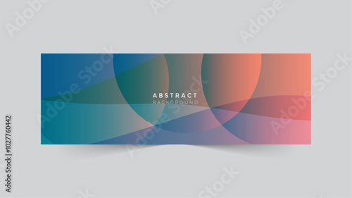 Modern abstract LinkedIn banner background template