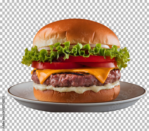 hamburger isolated on white