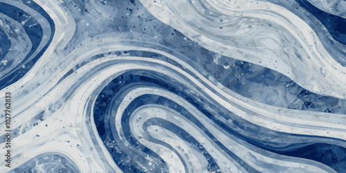 Silver and blue wavy sea ocean marble texture background