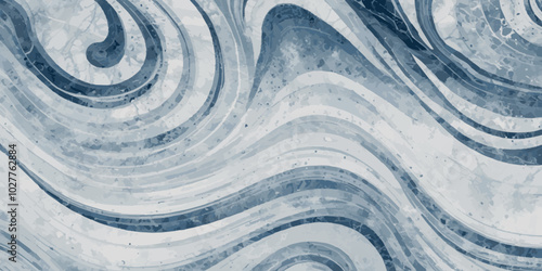 Silver and blue wavy sea ocean marble texture background