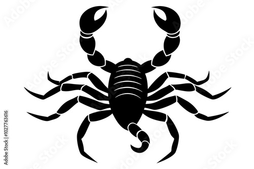 Scorpion silhouette vector.