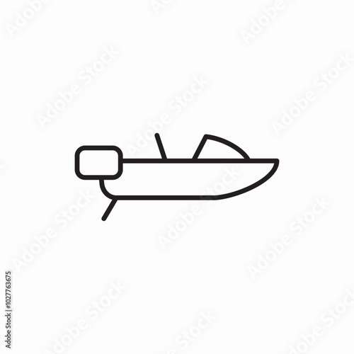 power boat icon sign vector