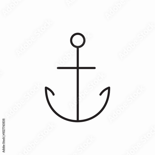ship anchor icon sign vector