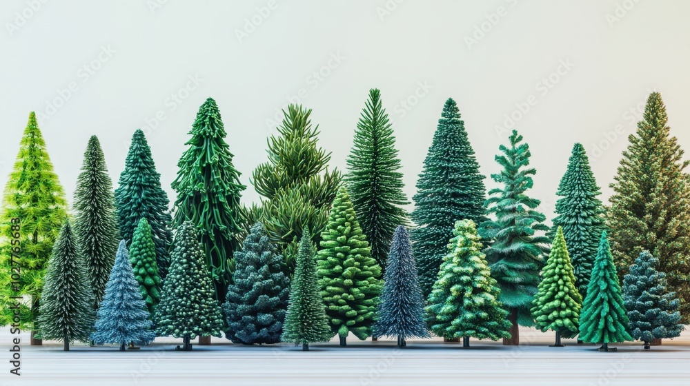Obraz premium The Collection of Miniature Trees