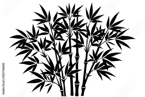  bamboo silhouette vector illustration