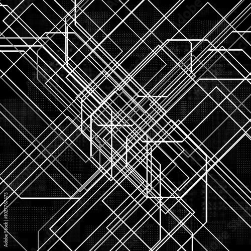 Abstract sci-fi cyberpunk texture background displacement map grayscale 4k png geometry patterns dots Circuit
