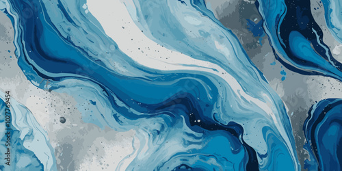 Blue ocean wave background. Blue and white water ocean background. Luxury ocean line print background. 